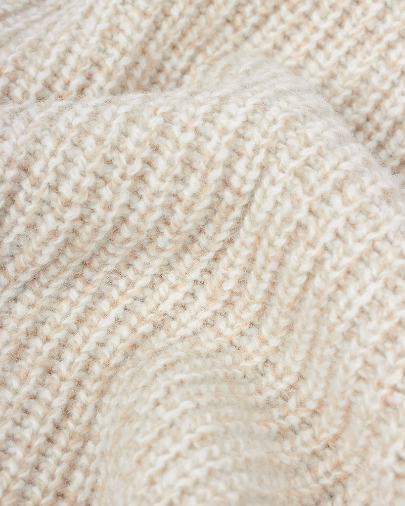 Half Zip Rib Strik Sand