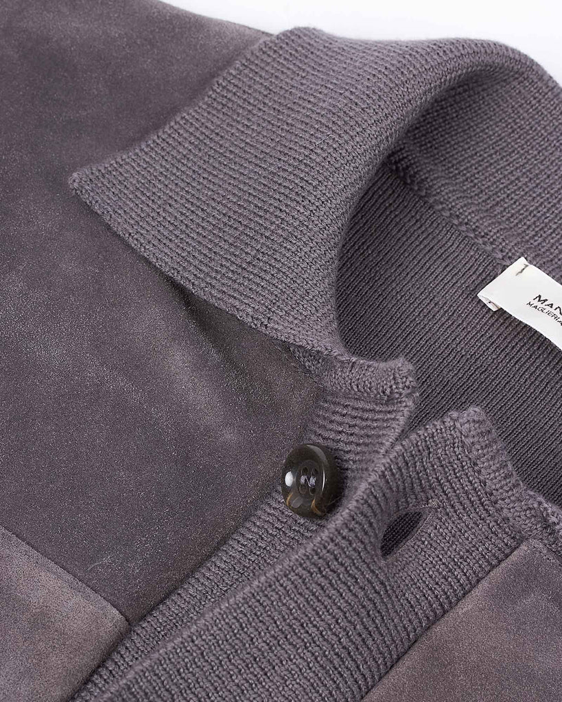 Suede Cardigan Grå
