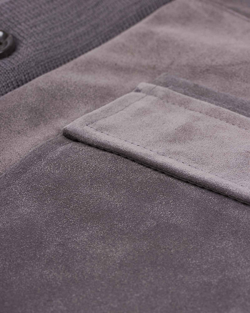 Suede Cardigan Grå
