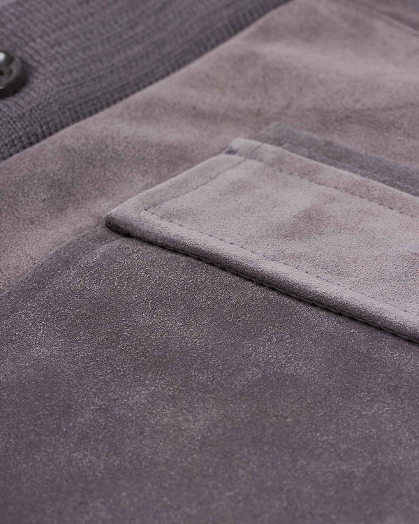 Suede Cardigan Grå