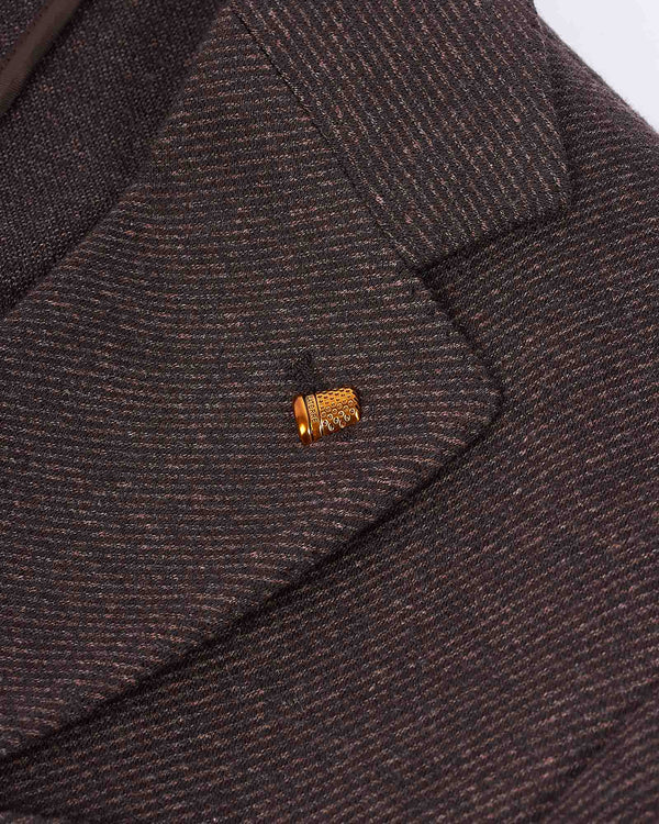 Jersey Diagonal Blazer Brun