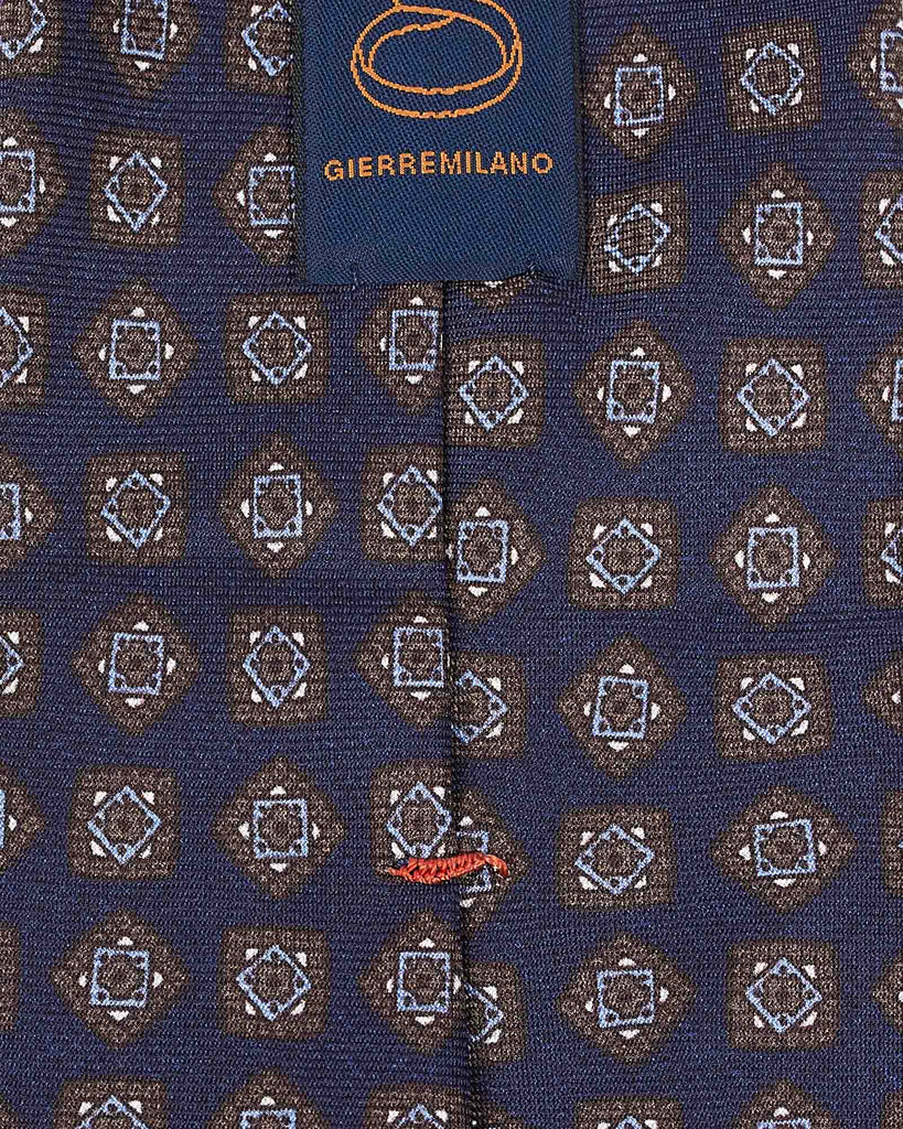 Tie Geometric Blå