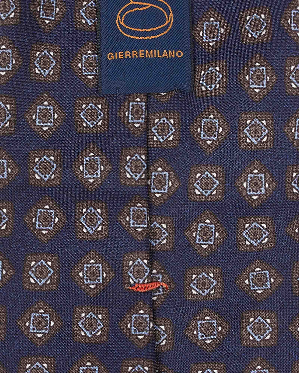 Tie Geometric Blå