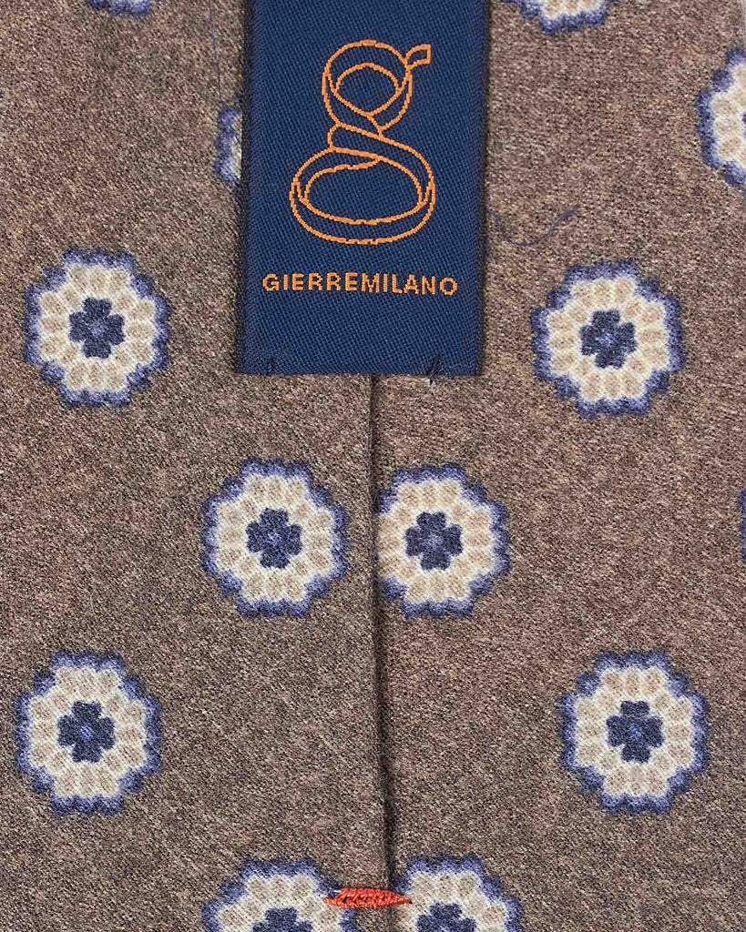 Tie Floral Brun