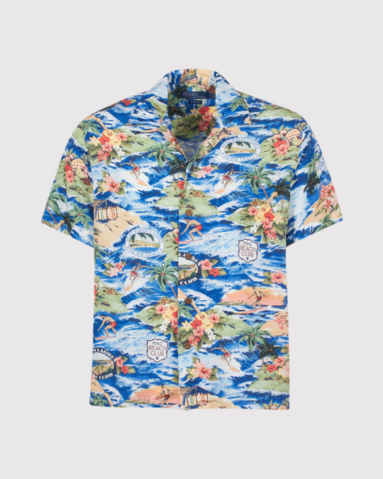 Kortærmet Surf Skjorte Blå