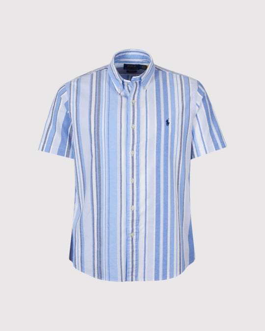 Oxford Kortærmet Skjorte Blå