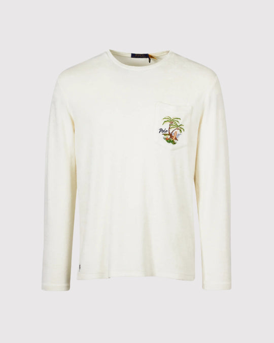 Terry Palm Pocket Sweat Hvid