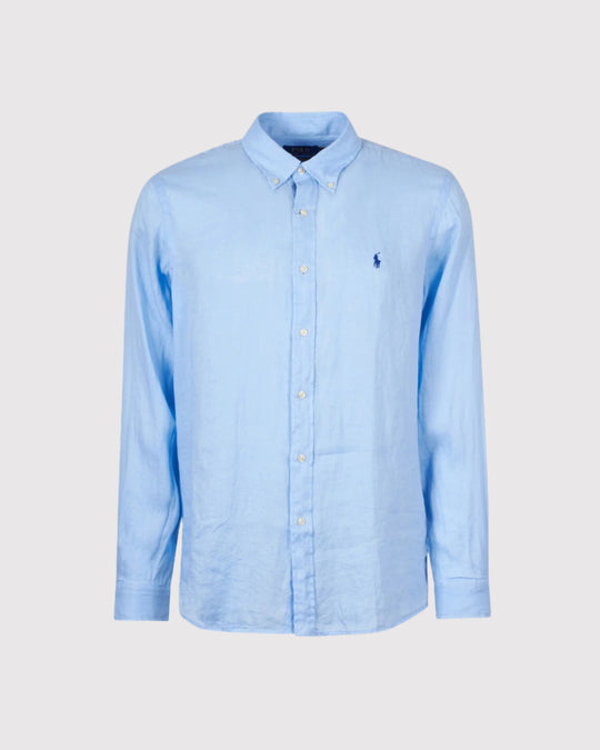 Hør Skjorte Custom Lyseblå