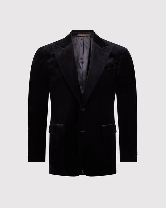 Rufus Velour Blazer Sort