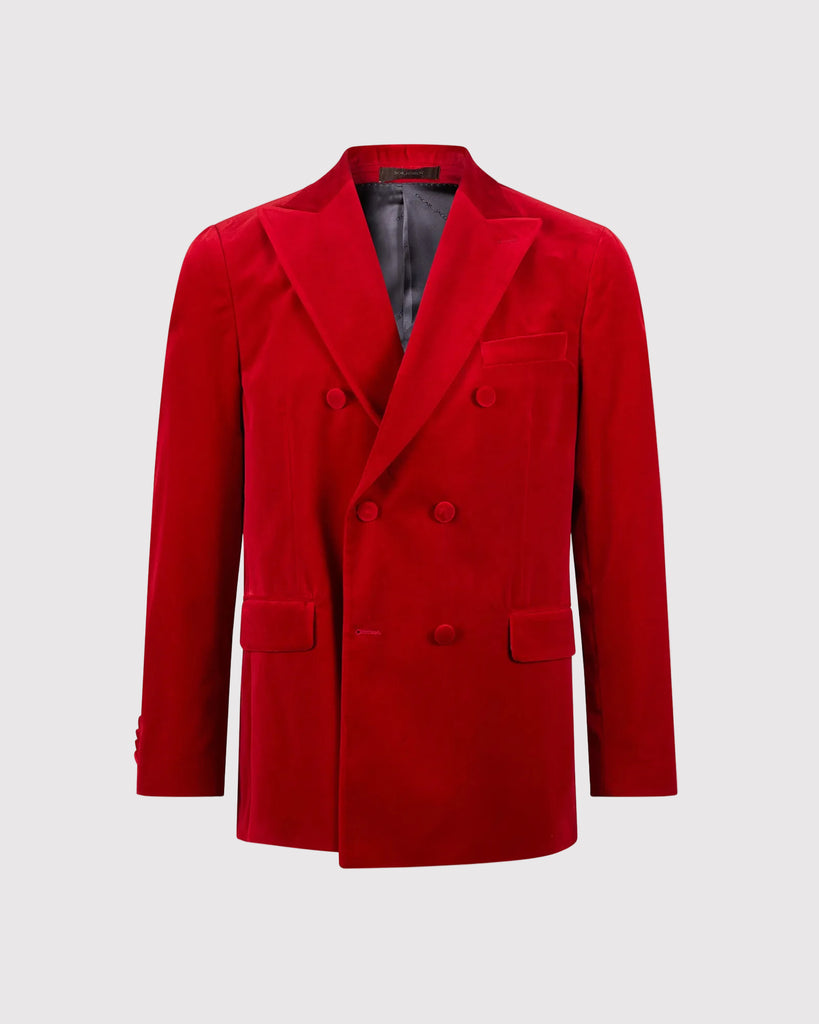 Farris Velour Blazer Rød