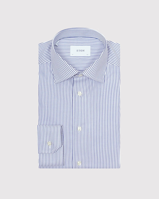 Contemporary Fit Striped Fine Twill Skjorte