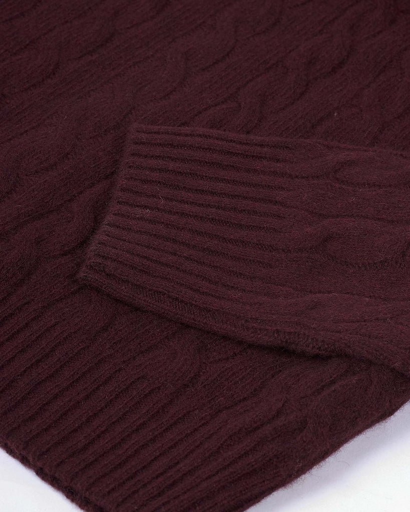 Wool Cash Cable Bordeaux