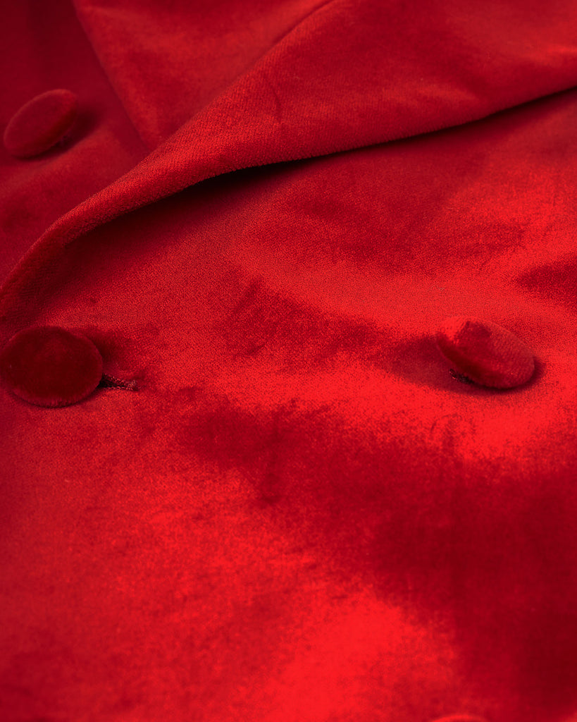 Farris Velour Blazer Rød