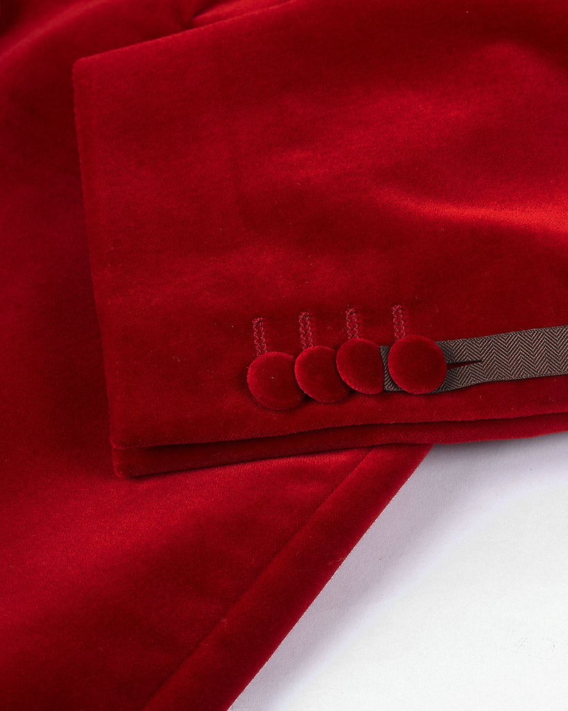 Farris Velour Blazer Rød