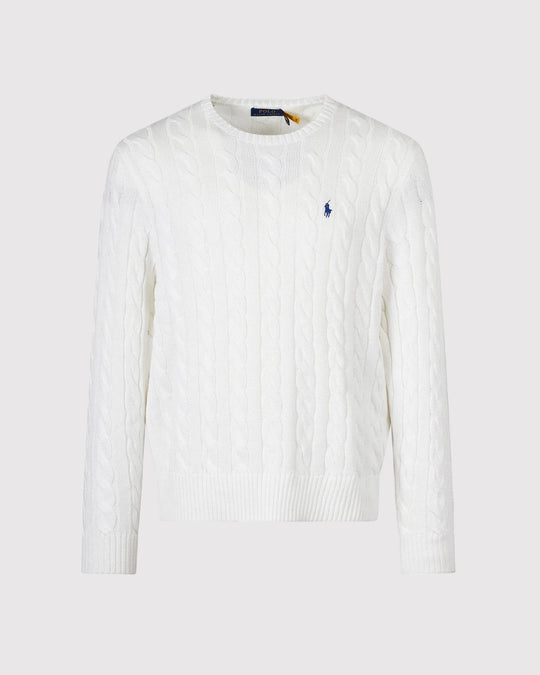 Cotton Cable Knit Hvid
