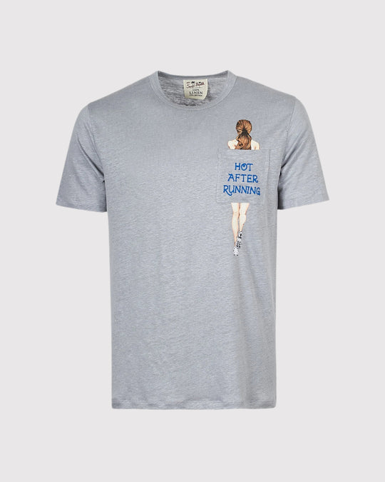 Hot Running Linen T-Shirt Grå