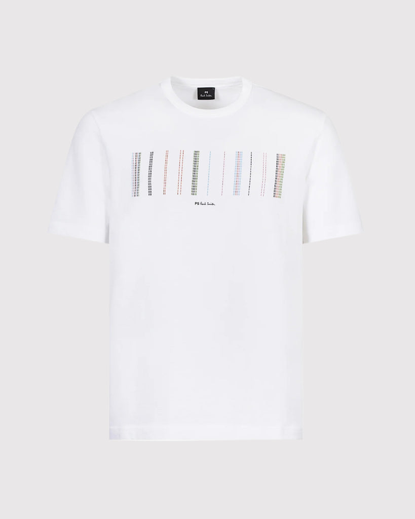 Casual Fit Stripe T-Shirt Hvid