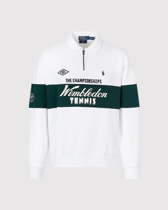 Wimbledon Zip Sweat Hvid