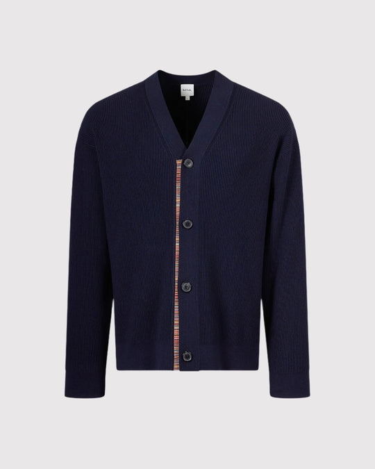 Cardigan Button Thru Blå