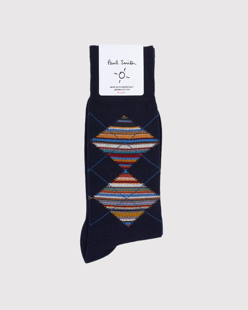 Sock Argyle Blå