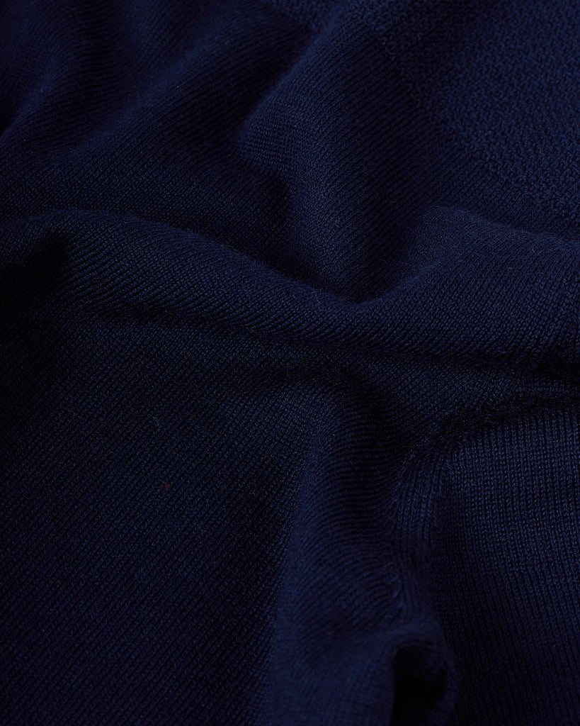 Washable Wool Zip Cardigan Blå
