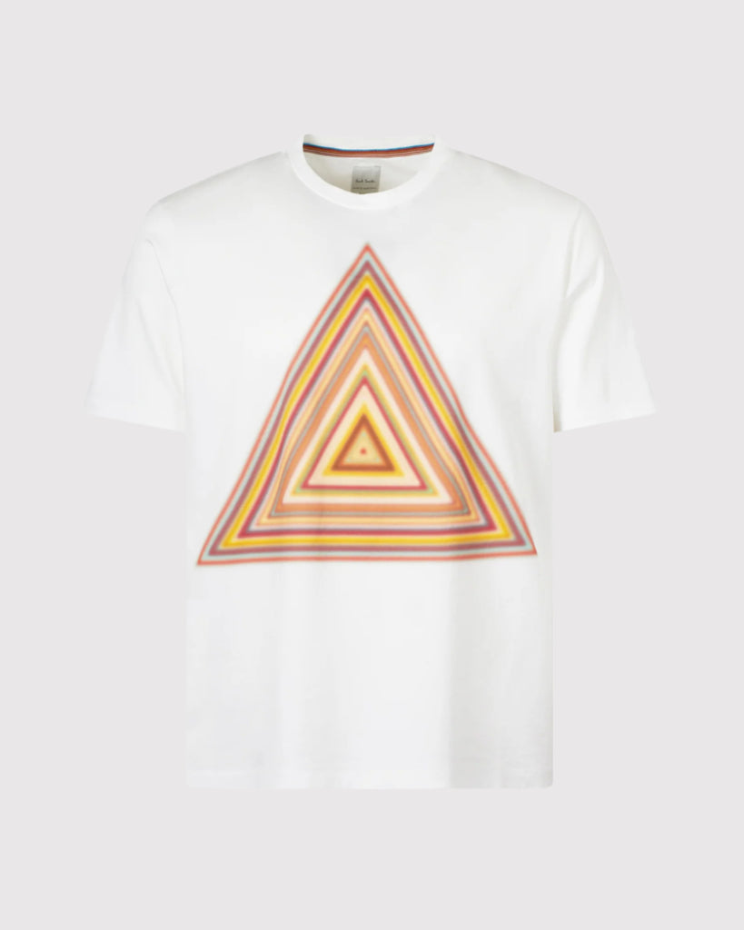 Pyramid Print T-Shirt Hvid