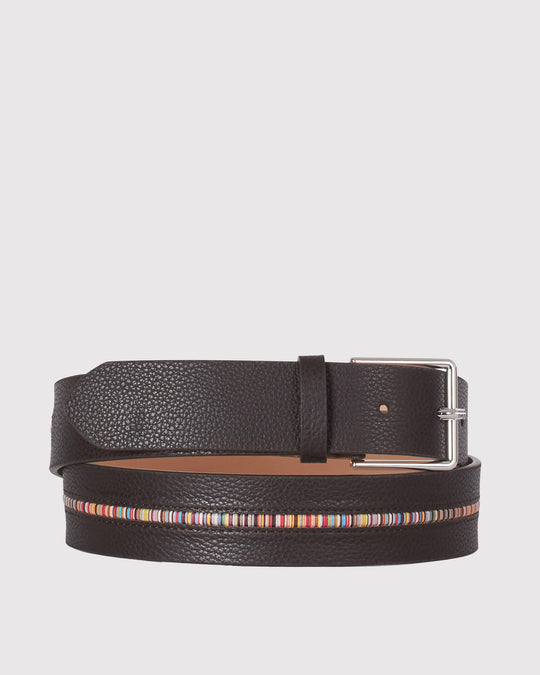 Calf Belt Stripe Brun