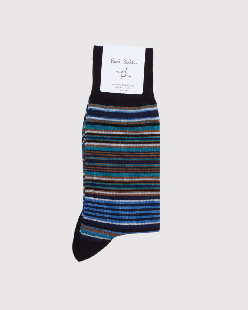 Sock Khan Stripe Blå
