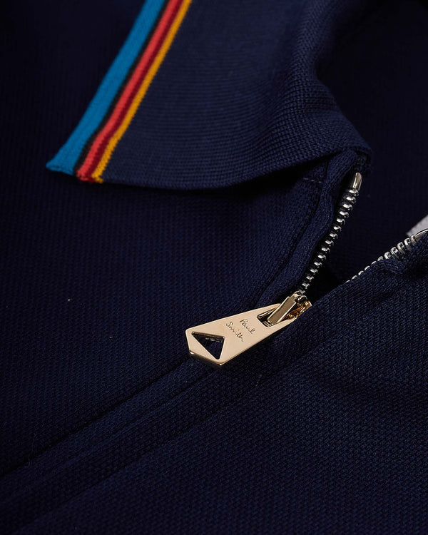 Polo Stripe Detail Blå