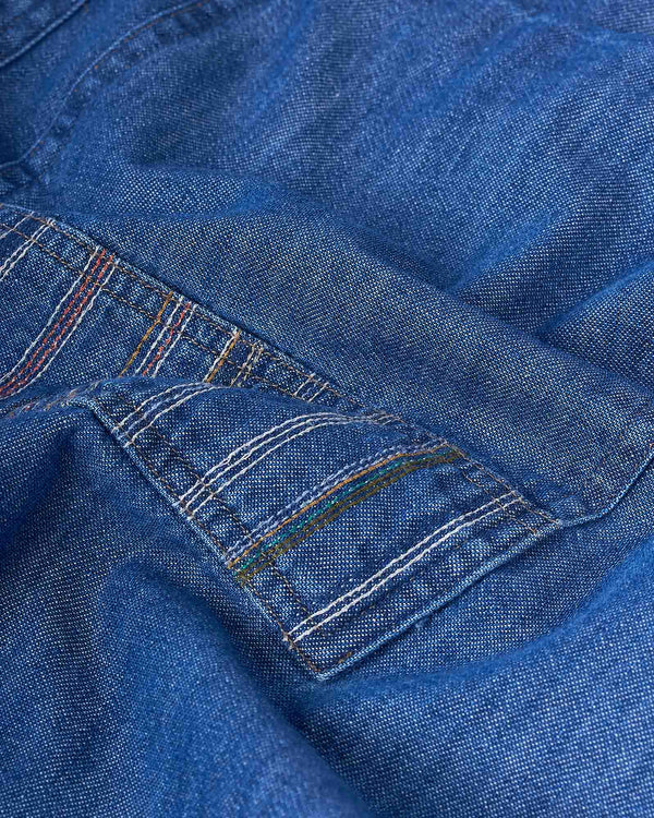 Regular Fit Denim Skjorte Blå