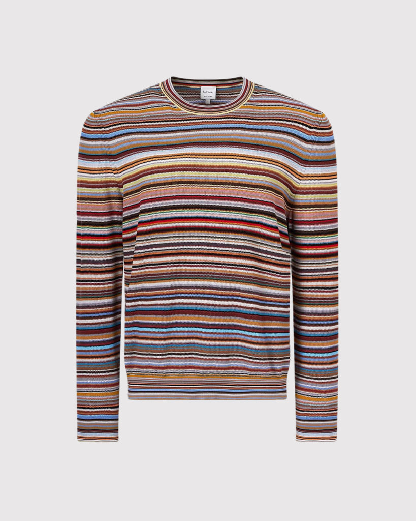 Sweater Crew Neck Stripe Multi
