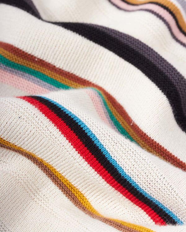Knitted Skjorte Stripe Sand