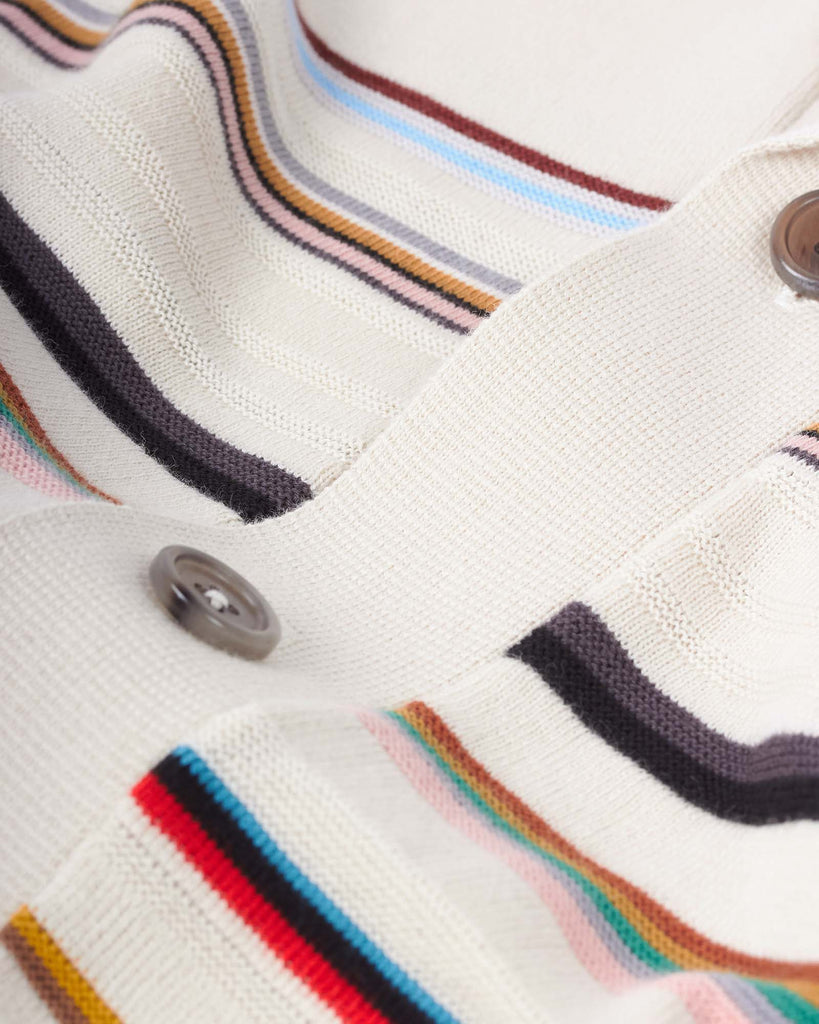 Knitted Skjorte Stripe Sand