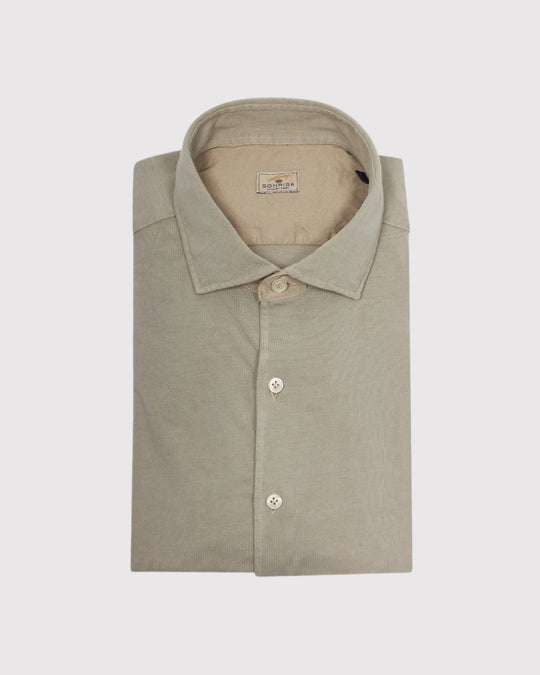 Jersey Skjorte Khaki