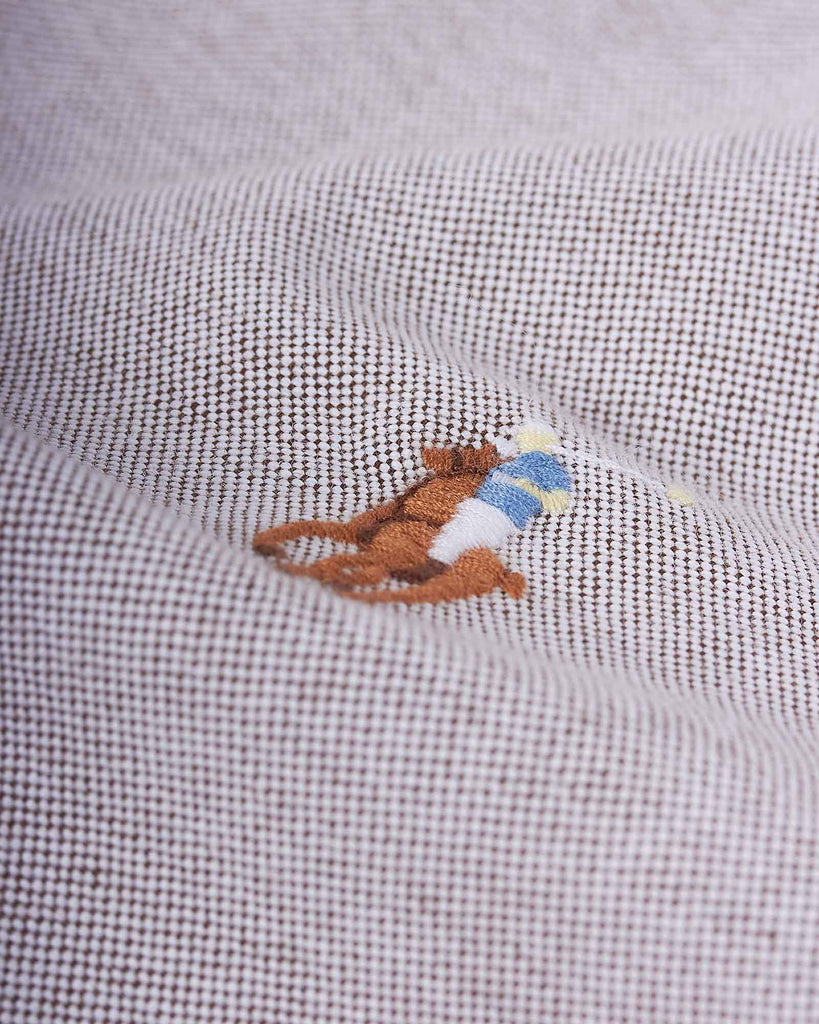 Slim Fit Oxford Skjorte Grå