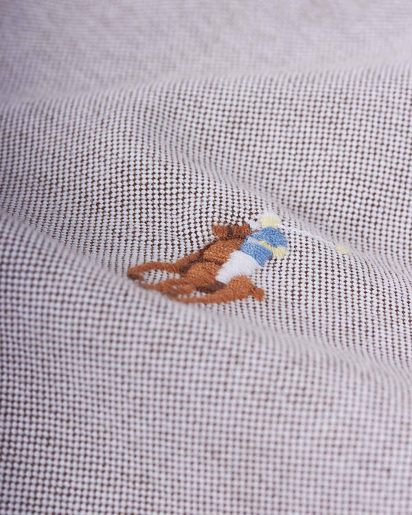 Slim Fit Oxford Skjorte Grå
