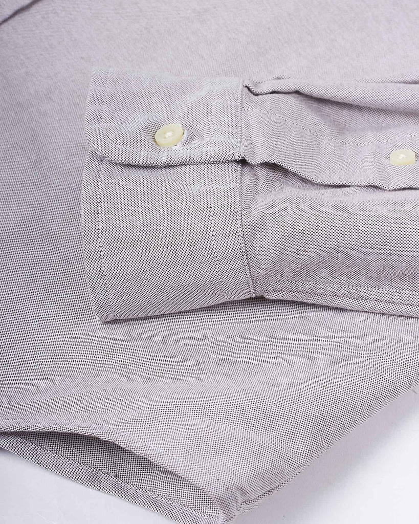 Slim Fit Oxford Skjorte Grå