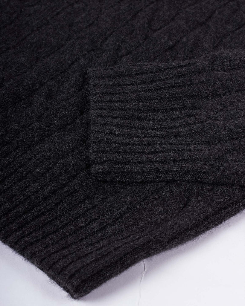 Wool Cash Cable Koksgrå