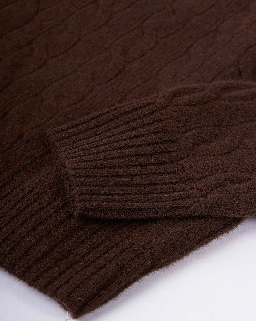 Wool Cash Cable Brun