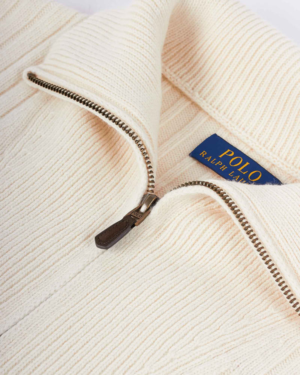 Half Zip Strip Creme