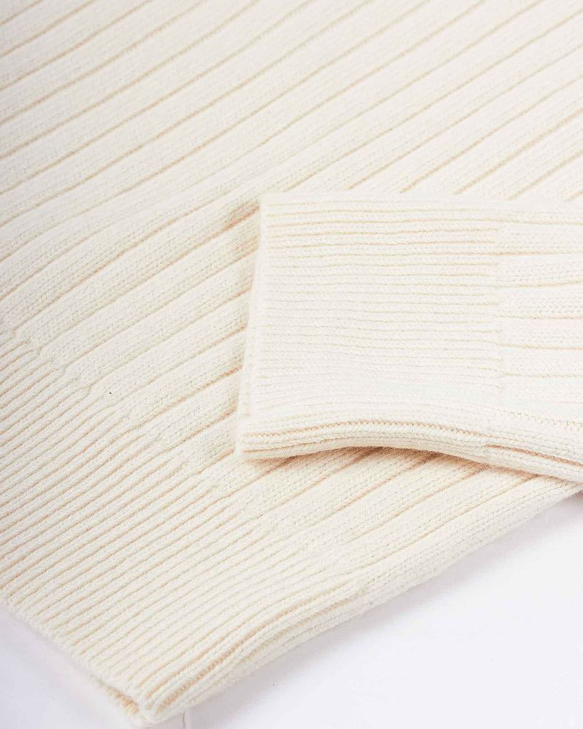 Half Zip Strip Creme