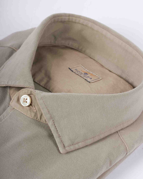 Jersey Skjorte Khaki