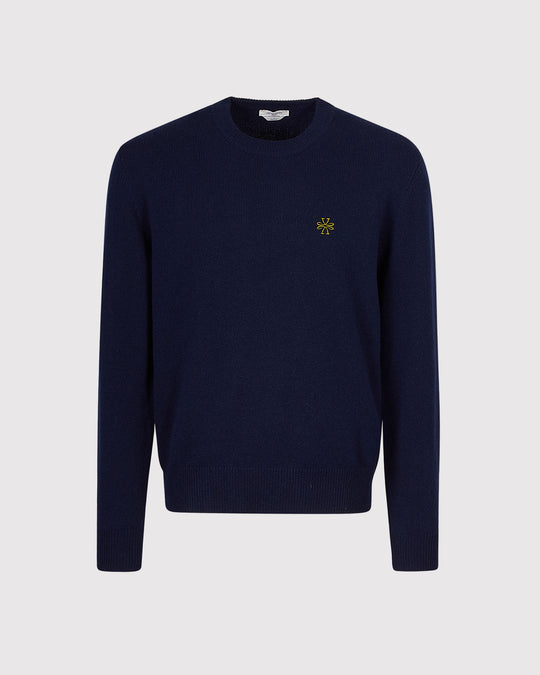 Wool Cashmere Strik Blå