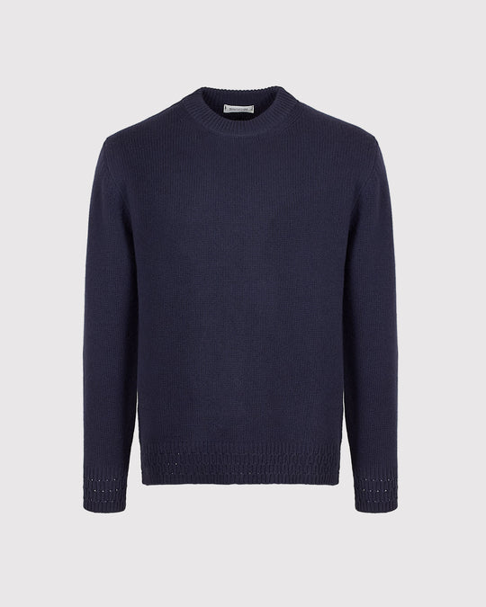 Lambswool Strik Blå