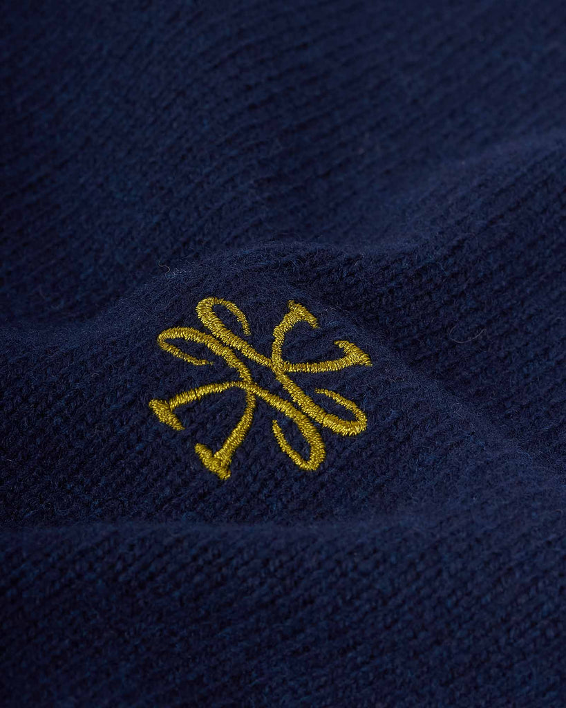 Wool Cashmere Strik Blå