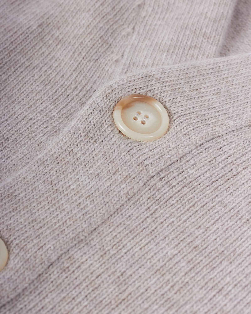 Wool Cash Cardigan Sand