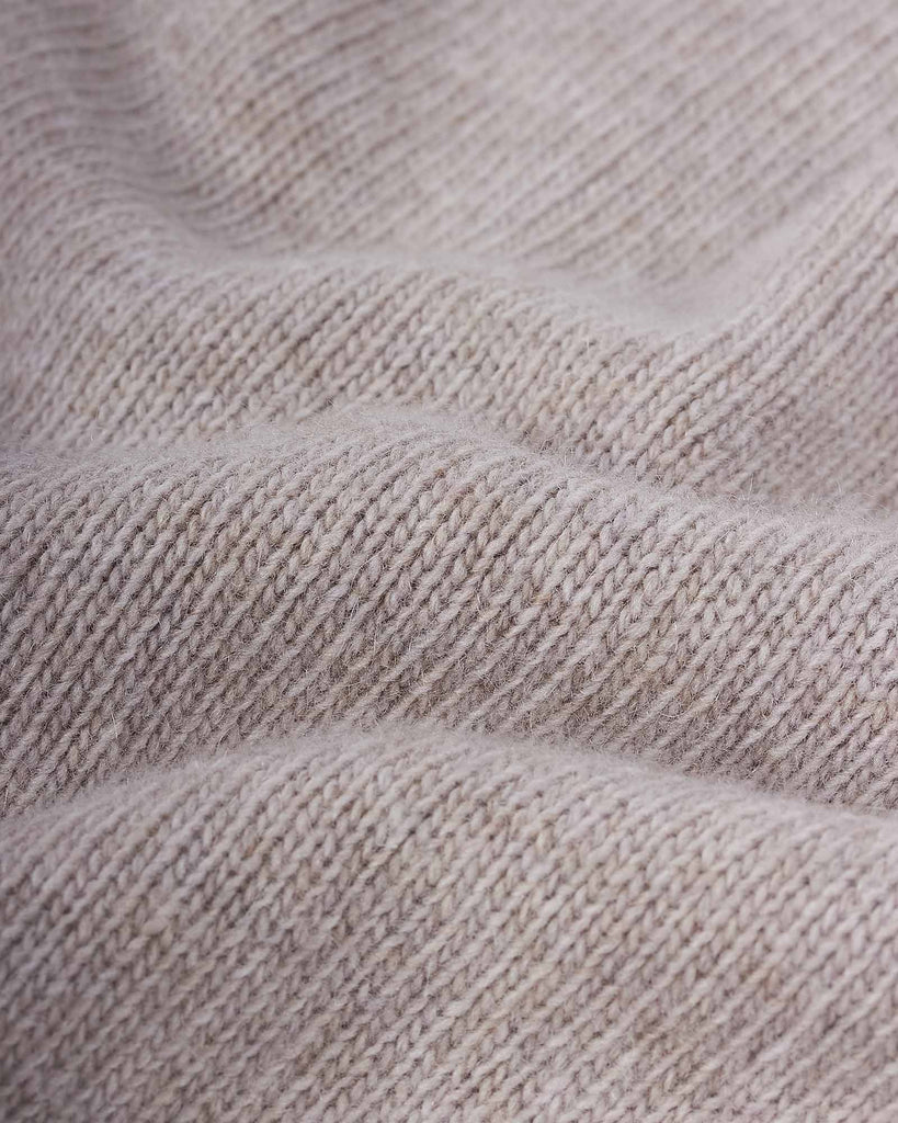 Wool Cash Cardigan Sand