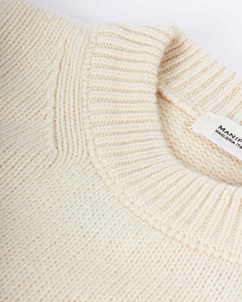Lambswool Strik Creme