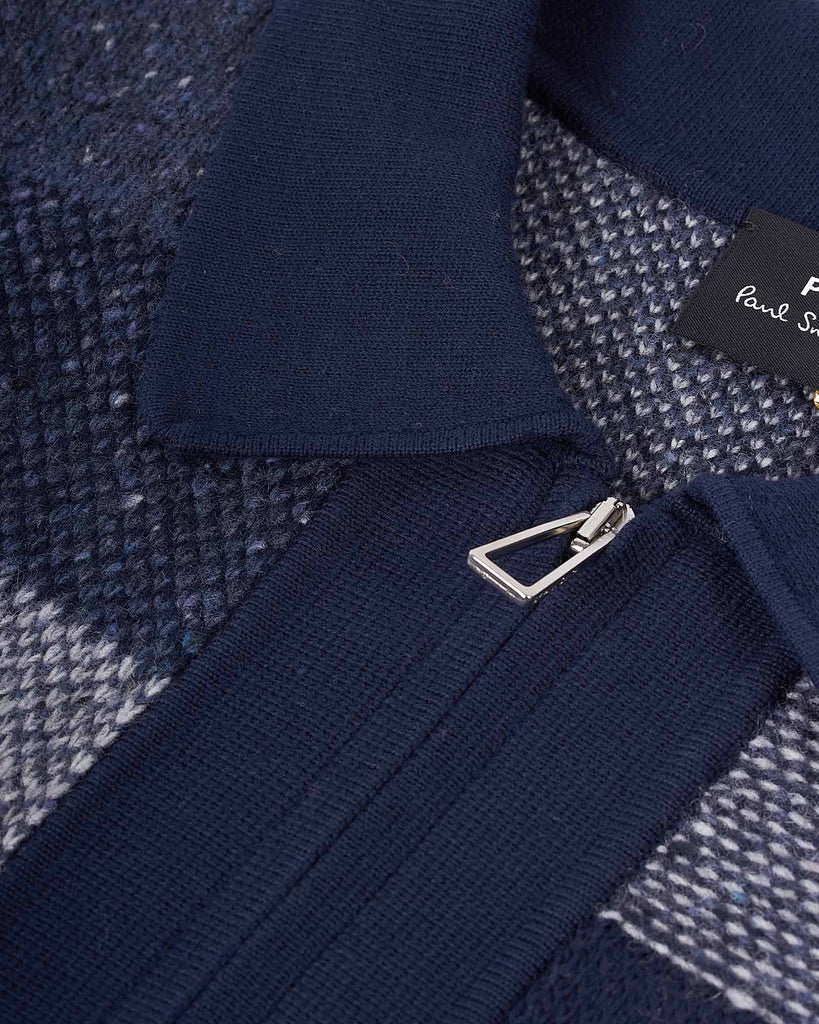 Cardigan Zip Thru Blå