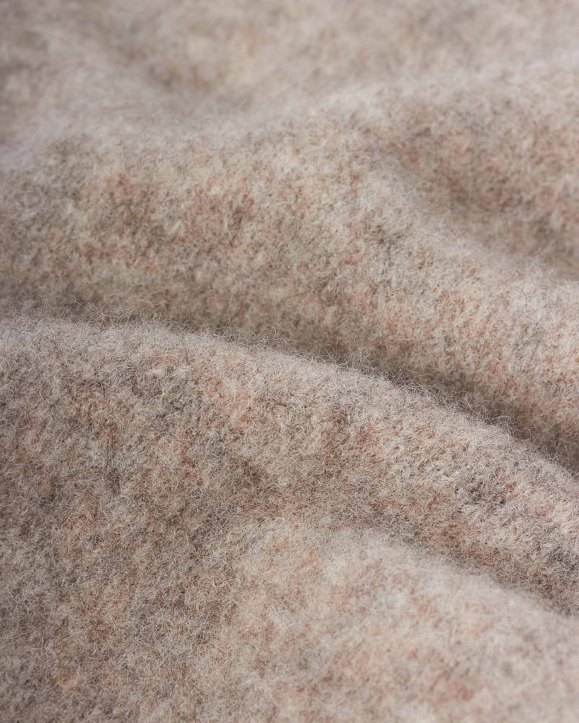 Boiled Zip Cardigan Sand